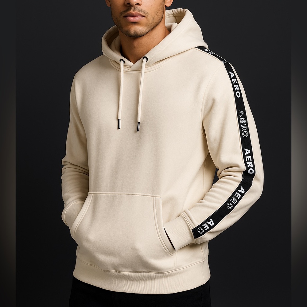 AEROPOSTALE Men’s Hoodie Sweatshirt Logo Tape Sleeves NWOT, SIZE XL Condition